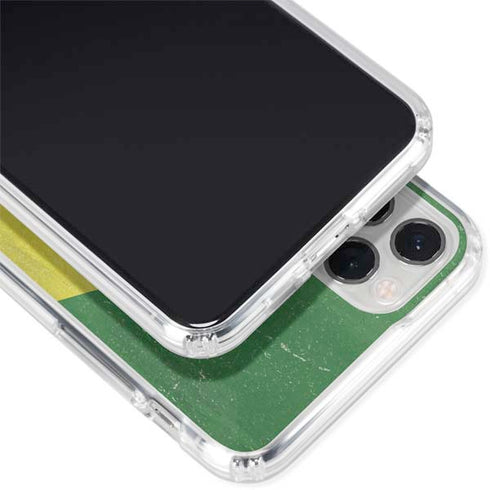 Brazil Flag Distressed iPhone 11 Pro Clear Case
