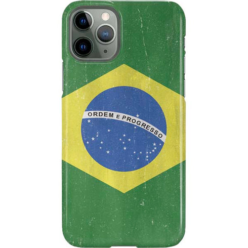 Brazil Flag Distressed iPhone 11 Pro Lite Case