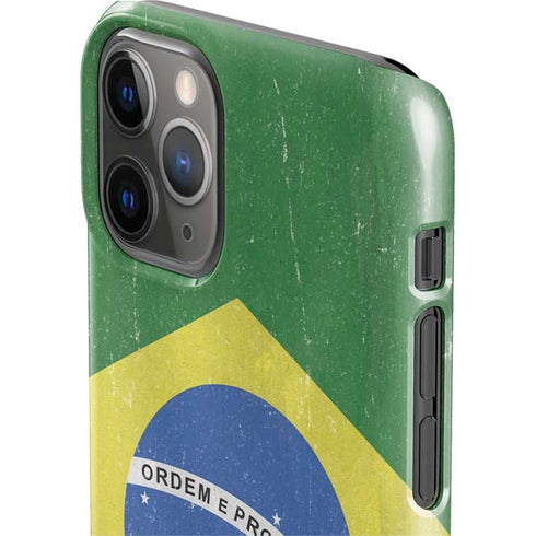 Brazil Flag Distressed iPhone 11 Pro Lite Case