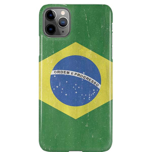 Brazil Flag Distressed iPhone 11 Pro Max Lite Case