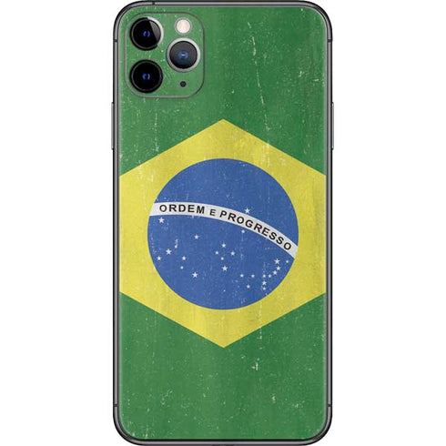 Brazil Flag Distressed iPhone 11 Pro Max Skin