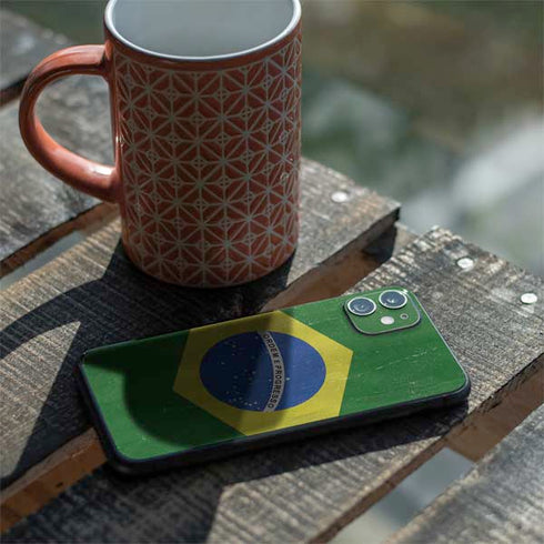 Brazil Flag Distressed iPhone 11 Skin