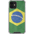 Brazil Flag Distressed iPhone 12 Clear Case