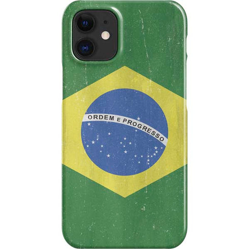 Brazil Flag Distressed iPhone 12 Mini Lite Case