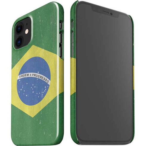 Brazil Flag Distressed iPhone 12 Mini Lite Case