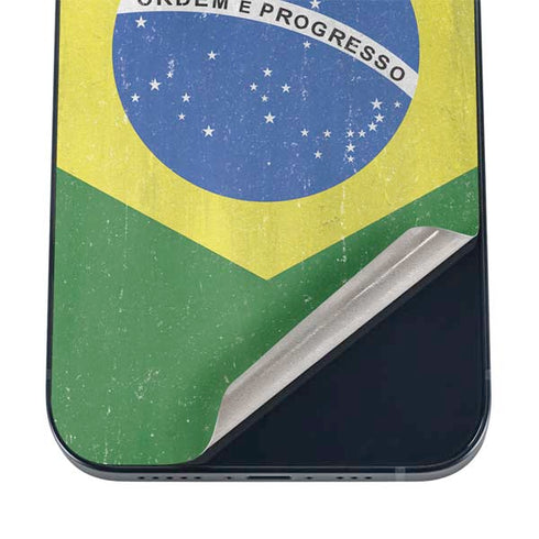 Brazil Flag Distressed iPhone 12 Mini Skin
