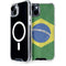 Brazil Flag Distressed iPhone 14 Plus MagSafe Case
