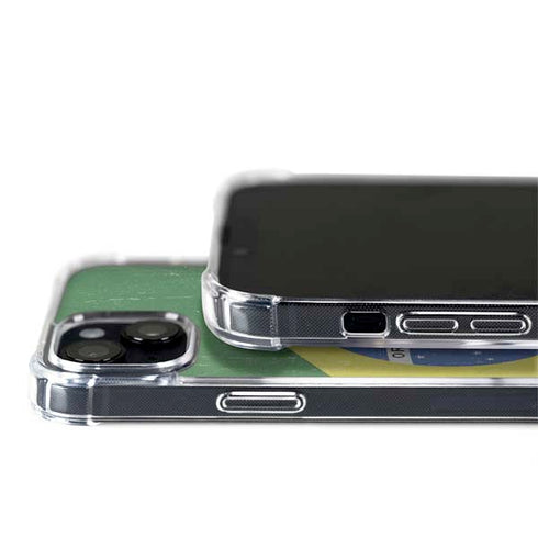 Brazil Flag Distressed iPhone 15 Plus MagSafe Case