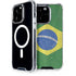 Brazil Flag Distressed iPhone 14 Pro MagSafe Case