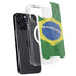 Brazil Flag Distressed iPhone 14 Pro MagSafe Case