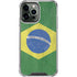 Brazil Flag Distressed iPhone 14 Pro Max Clear Case
