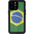 Brazil Flag Distressed iPhone 14 Pro Max Waterproof Case