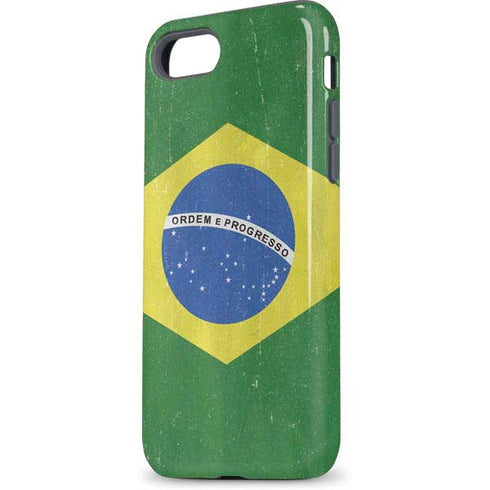 Brazil Flag Distressed iPhone 8 Pro Case