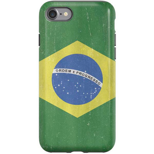 Brazil Flag Distressed iPhone SE (2nd & 3rd Gen) Pro Case