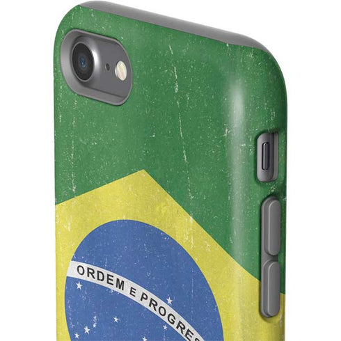 Brazil Flag Distressed iPhone SE (2nd & 3rd Gen) Pro Case