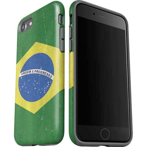 Brazil Flag Distressed iPhone SE (2nd & 3rd Gen) Pro Case