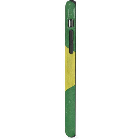 Brazil Flag Distressed iPhone X Pro Case