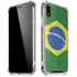 Brazil Flag Distressed iPhone XR Clear Case