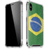 Brazil Flag Distressed iPhone XS Max Clear Case