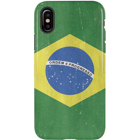 Brazil Flag Distressed iPhone XS Pro Case