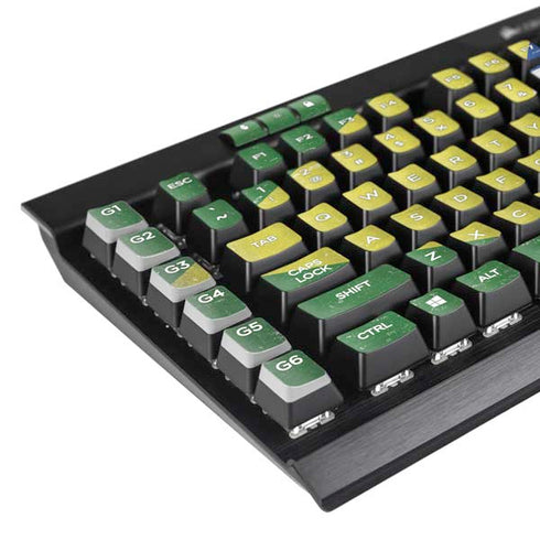 Brazil Flag Distressed K95 RGB PLATINUM Mechanical Gaming Keyboard Skin