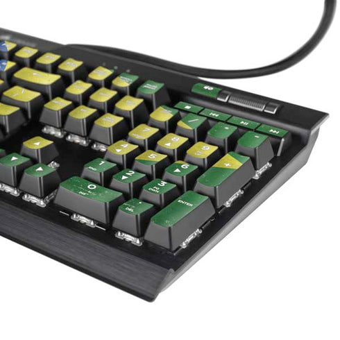 Brazil Flag Distressed K95 RGB PLATINUM Mechanical Gaming Keyboard Skin