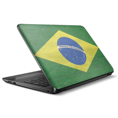 Brazil Flag Distressed HP Notebook Skin