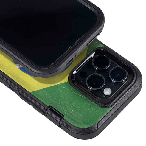 Brazil Flag Distressed Otterbox Defender iPhone Skin