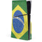 Brazil Flag Distressed PS5 Slim Disk Console Skin