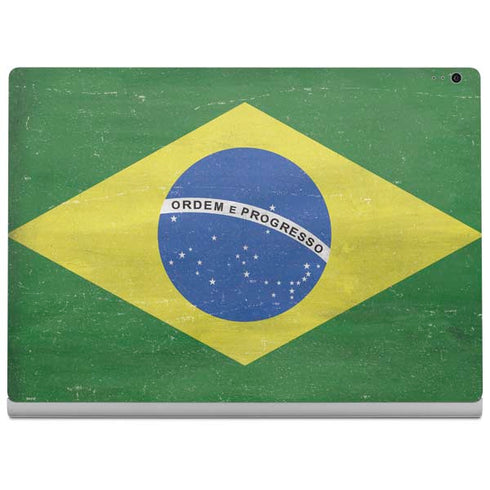Brazil Flag Distressed Surface Book 2 13.5in Skin