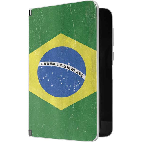 Brazil Flag Distressed Surface Duo Skin