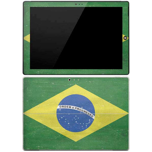 Brazil Flag Distressed Surface Pro 3 Skin