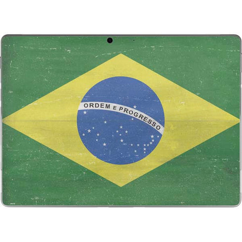 Brazil Flag Distressed Surface Pro 9 Skin