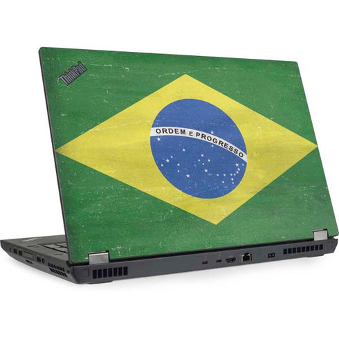 Brazil Flag Distressed Lenovo ThinkPad Skin