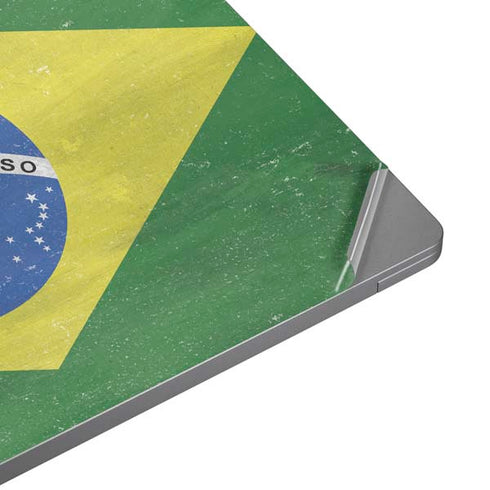 Brazil Flag Distressed Universal Laptop 12in (9.8 x 6.8in) Skin
