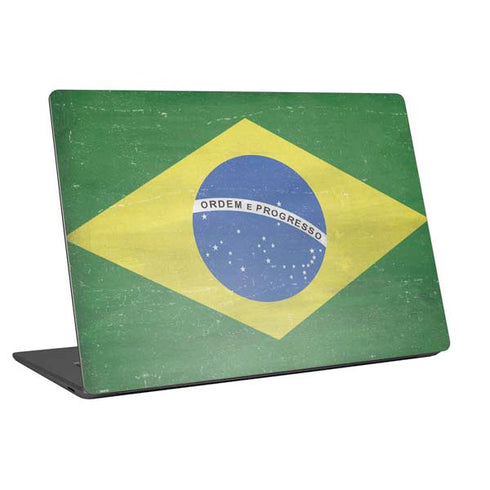 Brazil Flag Distressed Universal Laptop 14in (11.4 x 8.2in) Skin