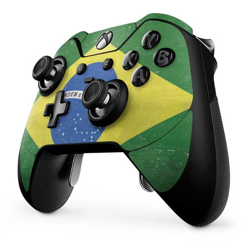 Brazil Flag Distressed Xbox One Elite Controller Skin