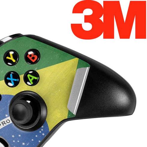 Brazil Flag Distressed Xbox One S Controller Skin