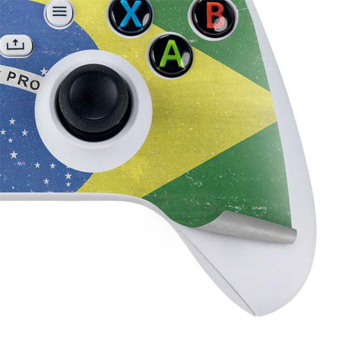 Brazil Flag Distressed Xbox Series S Controller Skin