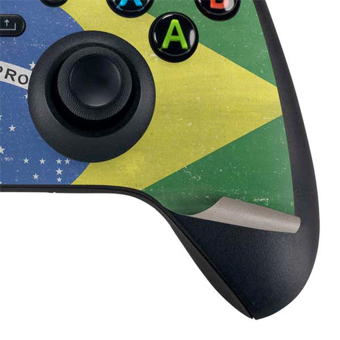 Brazil Flag Distressed Xbox Series X Bundle Skin