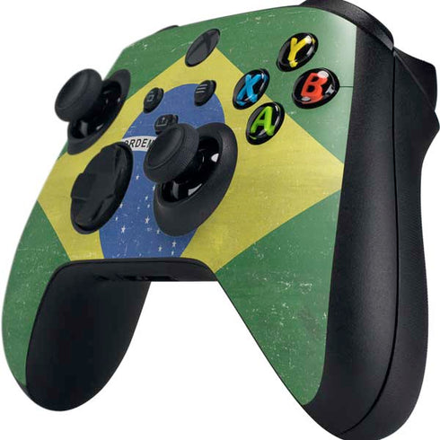 Brazil Flag Distressed Xbox Series X Controller Skin