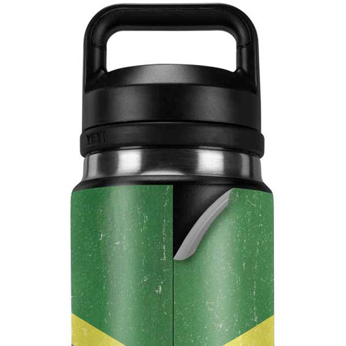 Brazil Flag Distressed YETI Rambler 26oz Bottle Skin