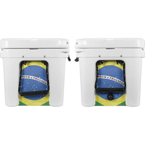 Brazil Flag Distressed YETI Tundra 35 Hard Cooler Skin