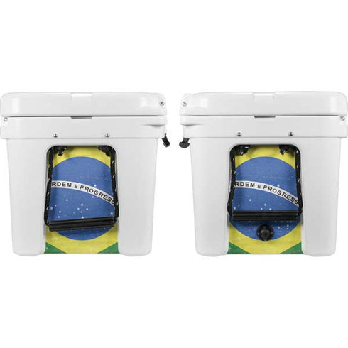 Brazil Flag Distressed YETI Tundra 45 Hard Cooler Skin