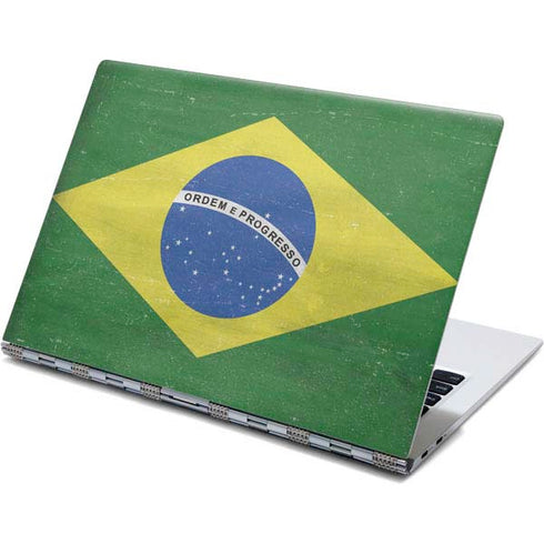 Brazil Flag Distressed Yoga 910 2-in-1 14in Touch-Screen Skin