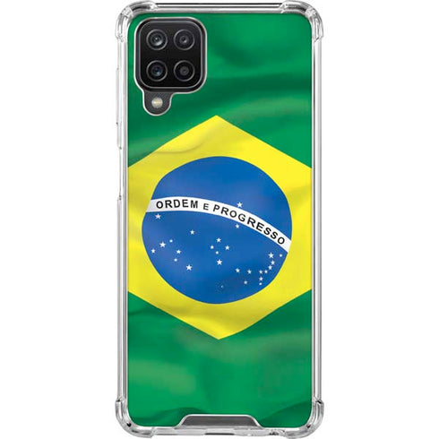 Brazil Flag Galaxy A12 Clear Case