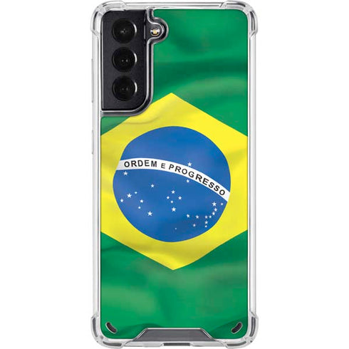 Brazil Flag Galaxy S21 5G Clear Case