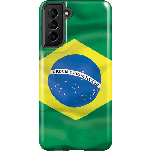 Brazil Flag Galaxy S21 FE Pro Case