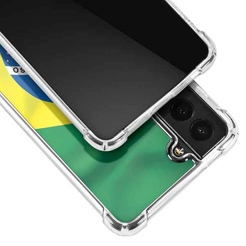 Brazil Flag Galaxy S22 Plus Clear Case