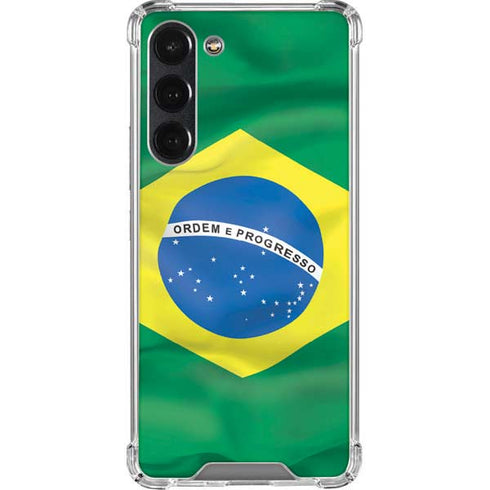 Brazil Flag Galaxy S23 Plus Clear Case